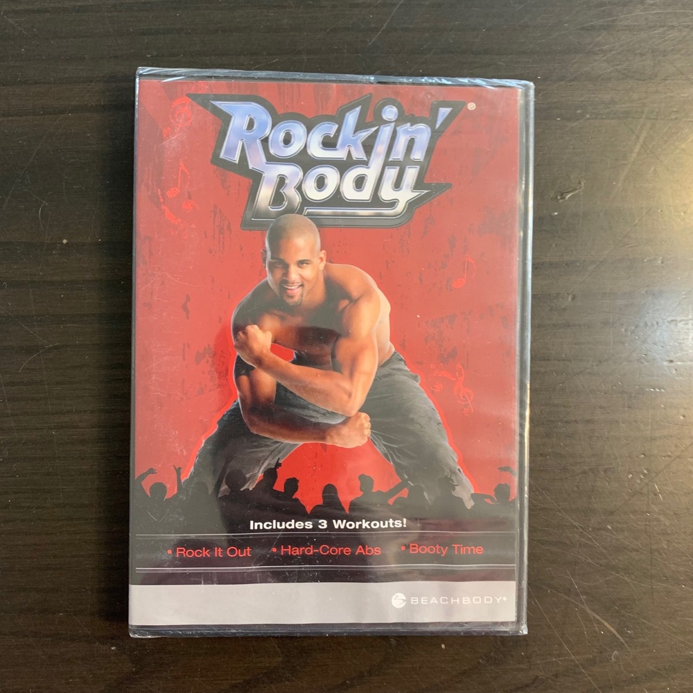 Rockin Body DVD Shaun T‎ 3 Workouts Rock It Out Hard-Core Abs Booty Time